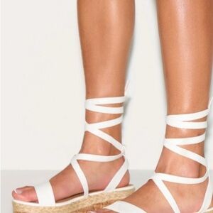 PrettyLittleThing Black Strappy Espadrille Sandals